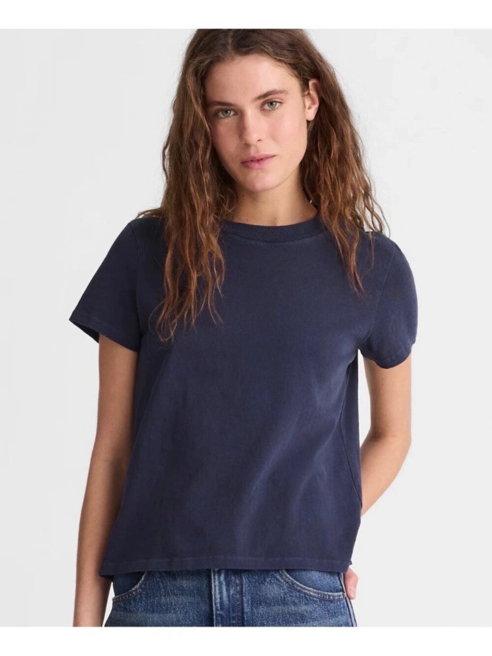 Madewell Navy Blue Short Sleeve Relaxed Vintage Jersey Tee XS NWT